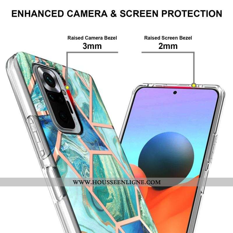 Coque Xiaomi Redmi Note 10 Pro Marbre Géométrie Intense