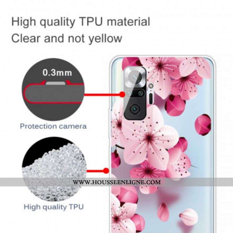 Coque Xiaomi Redmi Note 10 Pro Petites Fleurs Roses