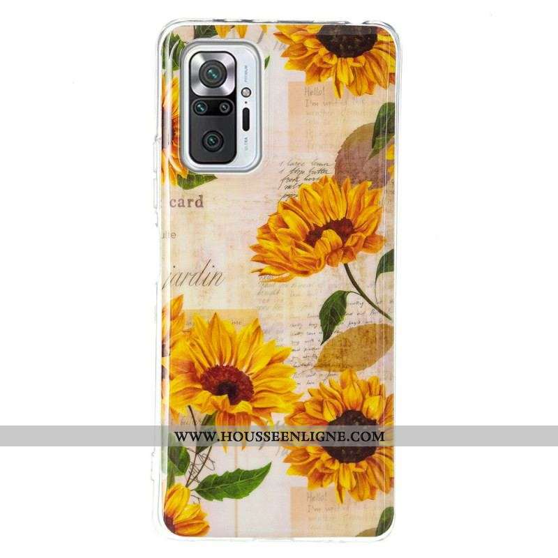 Coque Xiaomi Redmi Note 10 Pro Série Fleurs Fluorescentes