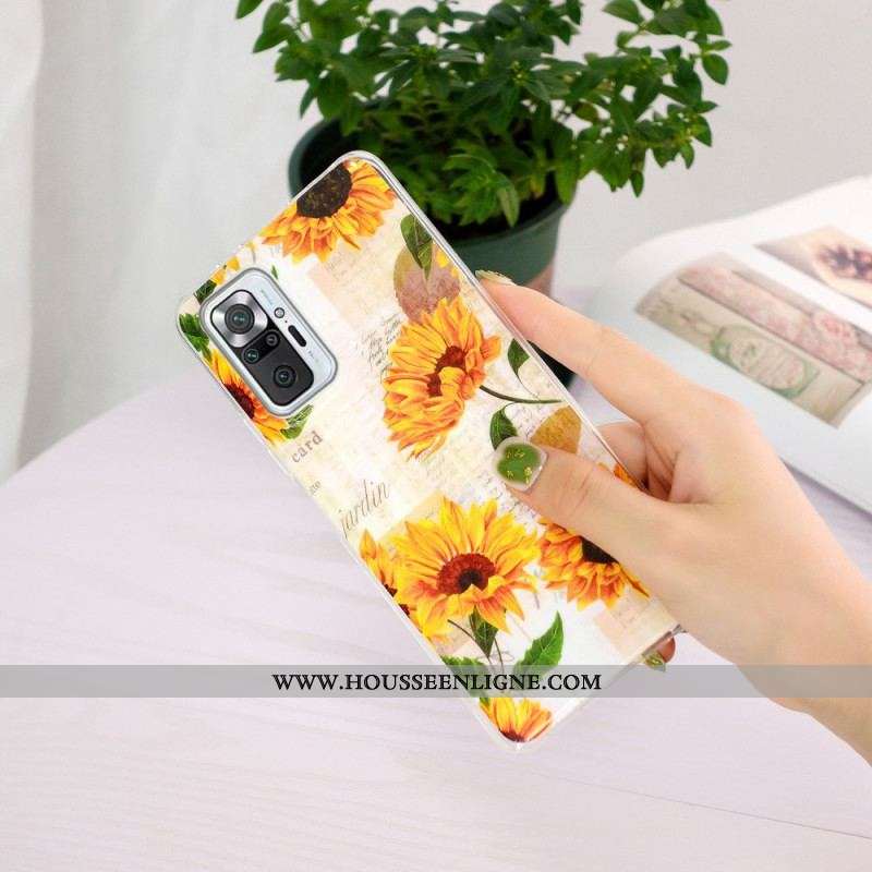 Coque Xiaomi Redmi Note 10 Pro Série Fleurs Fluorescentes