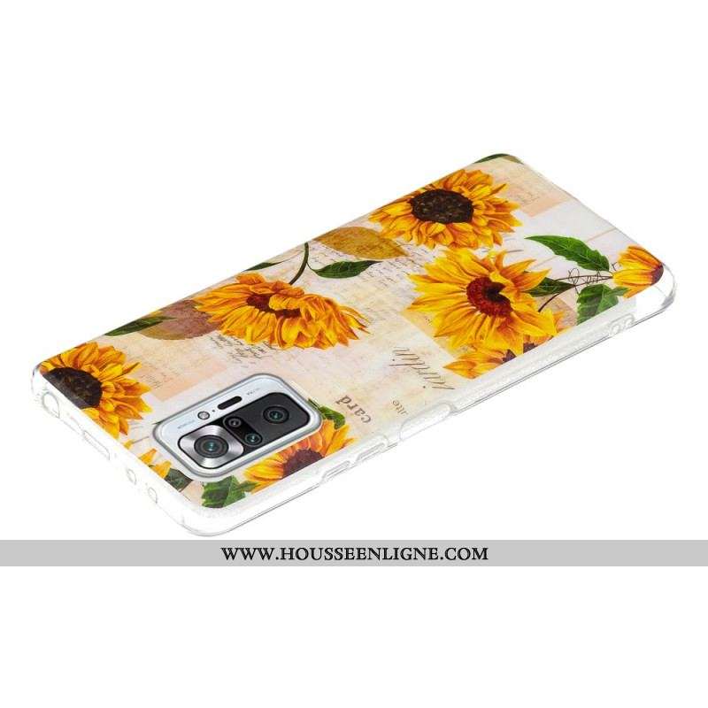 Coque Xiaomi Redmi Note 10 Pro Série Fleurs Fluorescentes