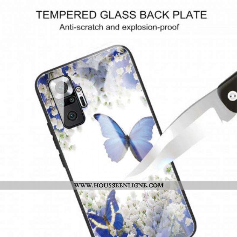 Coque Xiaomi Redmi Note 10 Pro Verre Trempé Papillons Design