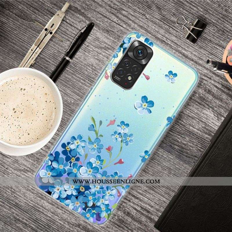 Coque Xiaomi Redmi Note 11 / 11s Bouquet de Fleurs Bleues