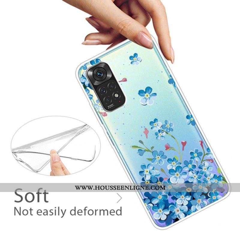 Coque Xiaomi Redmi Note 11 / 11s Bouquet de Fleurs Bleues