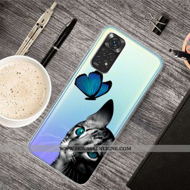 Coque Xiaomi Redmi Note 11 / 11s Chat et Papillon