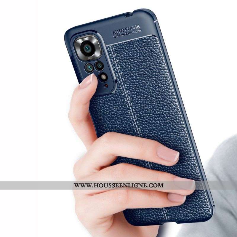 Coque Xiaomi Redmi Note 11 / 11s Effet Cuir Litchi Double Line