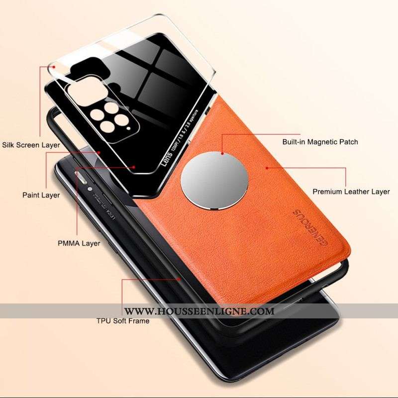 Coque Xiaomi Redmi Note 11 / 11s Effet Cuir Magnétique