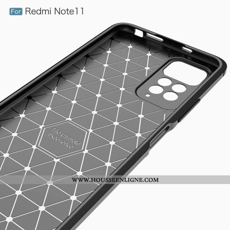 Coque Xiaomi Redmi Note 11 / 11s Fibre Carbone Brossée