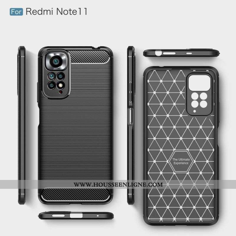 Coque Xiaomi Redmi Note 11 / 11s Fibre Carbone Brossée