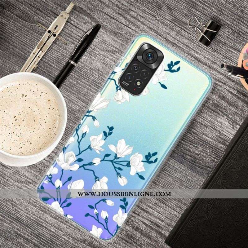 Coque Xiaomi Redmi Note 11 / 11s Fleurs Blanches