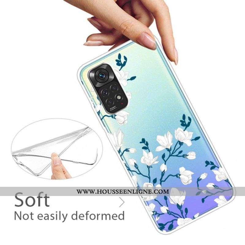 Coque Xiaomi Redmi Note 11 / 11s Fleurs Blanches