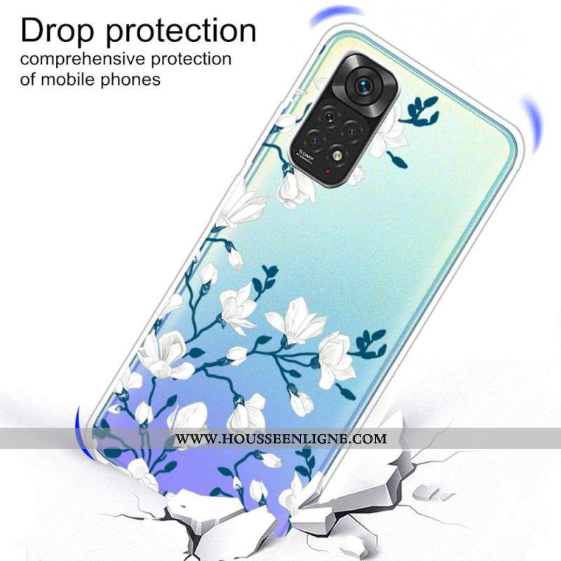 Coque Xiaomi Redmi Note 11 / 11s Fleurs Blanches