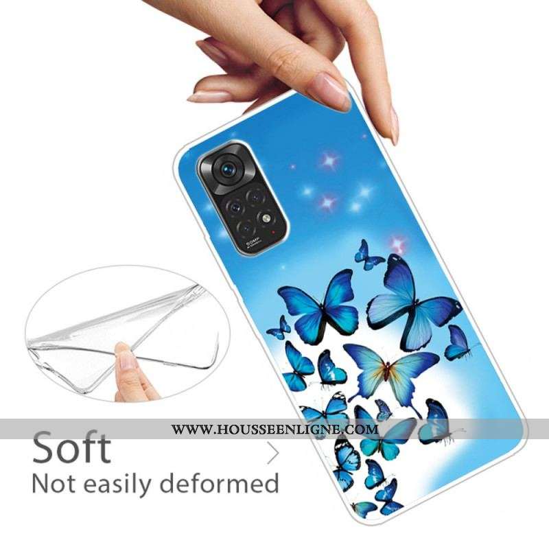 Coque Xiaomi Redmi Note 11 / 11s Papillons Bleus