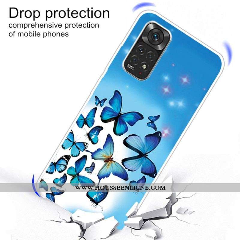 Coque Xiaomi Redmi Note 11 / 11s Papillons Bleus