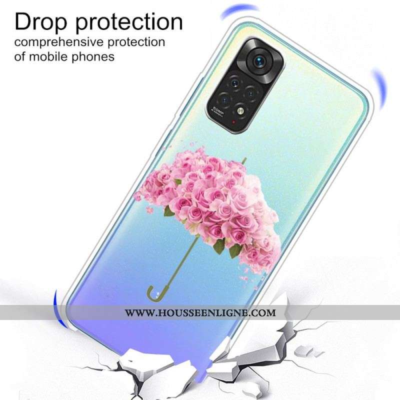 Coque Xiaomi Redmi Note 11 / 11s Parapluie en Roses