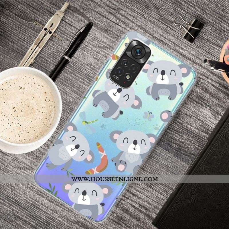 Coque Xiaomi Redmi Note 11 / 11s Petits Pandas Gris