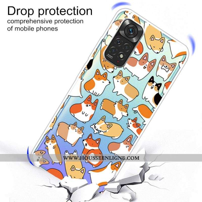 Coque Xiaomi Redmi Note 11 / 11s Transparente Multiples Chiens