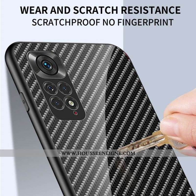 Coque Xiaomi Redmi Note 11 / 11s Verre Trempé Fibre Carbone