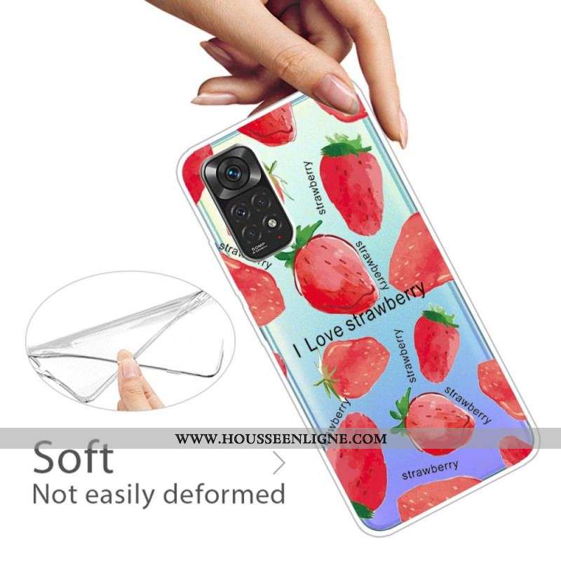 Coque Xiaomi Redmi Note 11 Pro /  Note 11 Pro 5G Fraises / i Love Strawberry