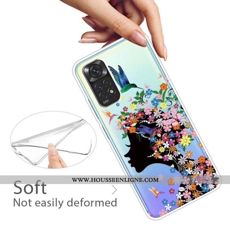 Coque Xiaomi Redmi Note 11 Pro /  Note 11 Pro 5G Jolie Tête Fleurie