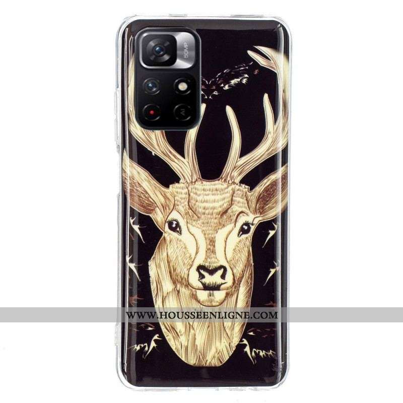 Coque Xiaomi Redmi Note 11 Pro Plus 5G Cerf Majestueux Fluorescente