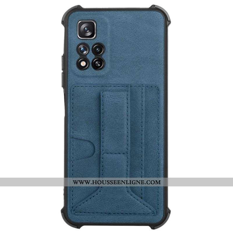 Coque Xiaomi Redmi Note 11 Pro Plus 5G Cuir Support et Porte-Cartes