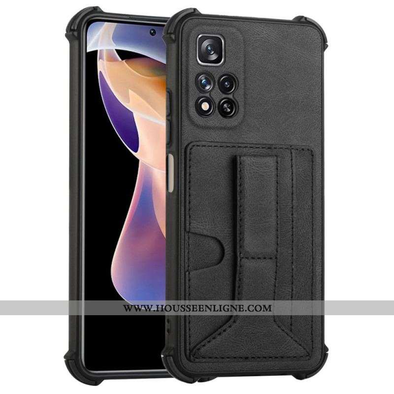 Coque Xiaomi Redmi Note 11 Pro Plus 5G Cuir Support et Porte-Cartes