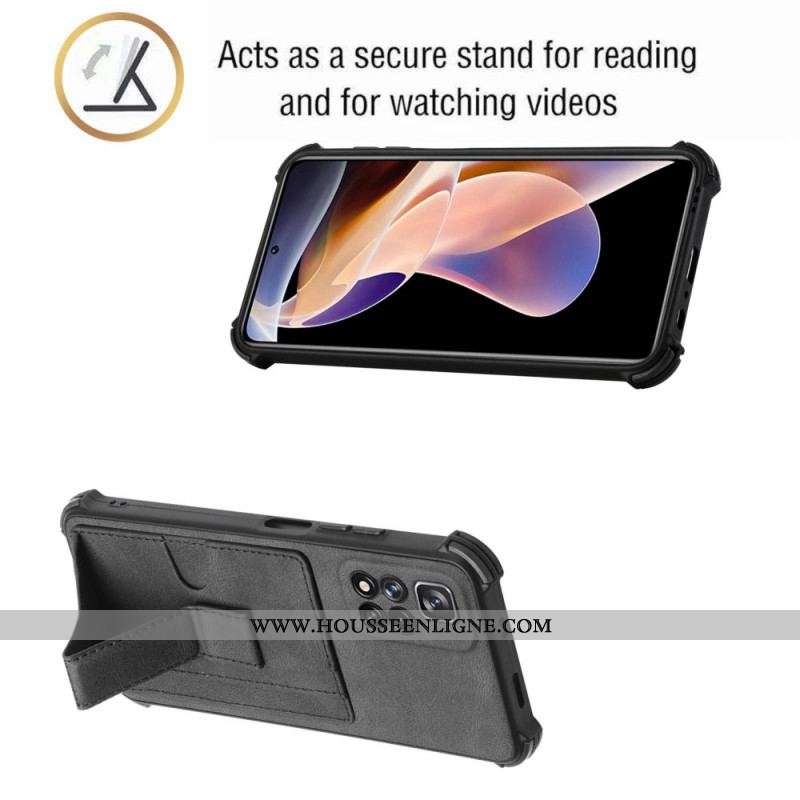 Coque Xiaomi Redmi Note 11 Pro Plus 5G Cuir Support et Porte-Cartes