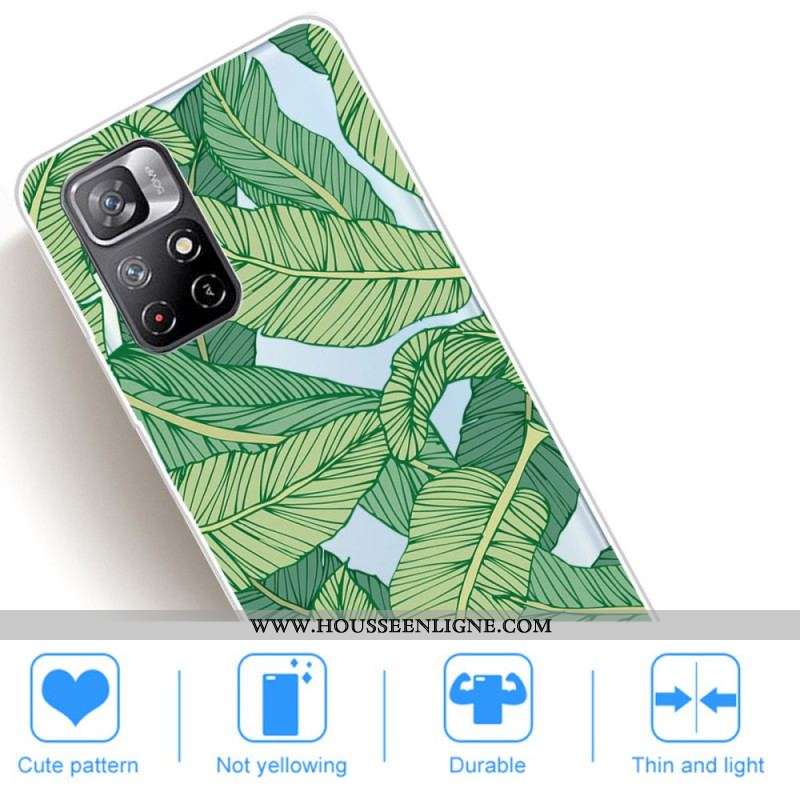 Coque Xiaomi Redmi Note 11 Pro Plus 5G Feuilles Graphiques