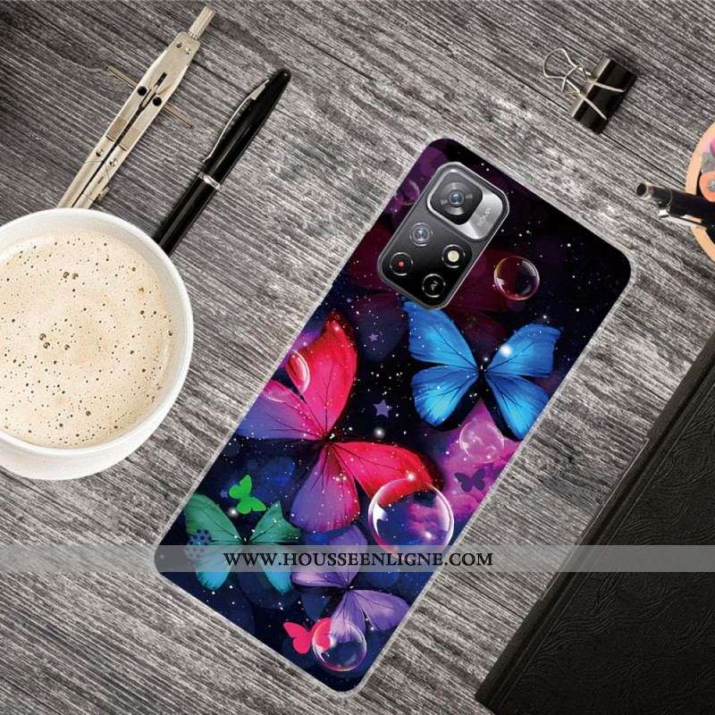 Coque Xiaomi Redmi Note 11 Pro Plus 5G Flexible Papillons