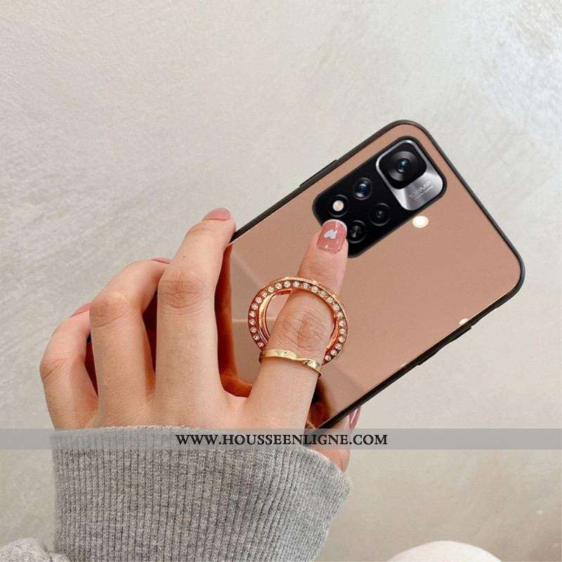 Coque Xiaomi Redmi Note 11 Pro Plus 5G Miroir avec Anneau Rotatif