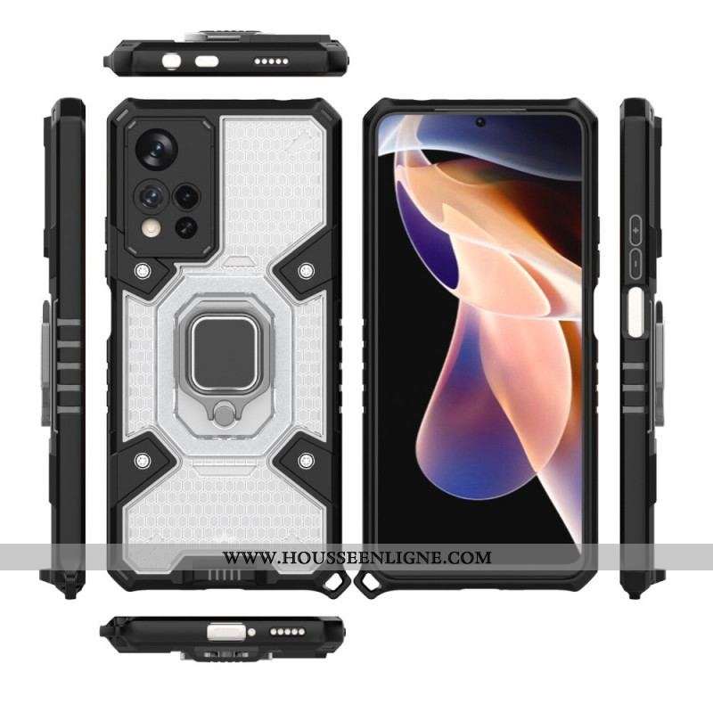 Coque Xiaomi Redmi Note 11 Pro Plus 5G Nid d'Abeille avec Anneau