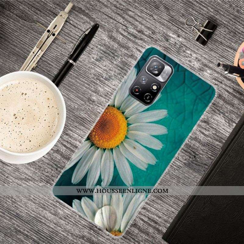 Coque Xiaomi Redmi Note 11 Pro Plus 5G Silicone Marguerite