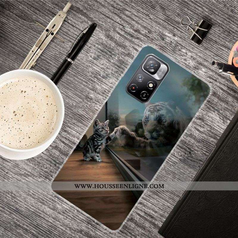 Coque Xiaomi Redmi Note 11 Pro Plus 5G Silicone Rêve Félin