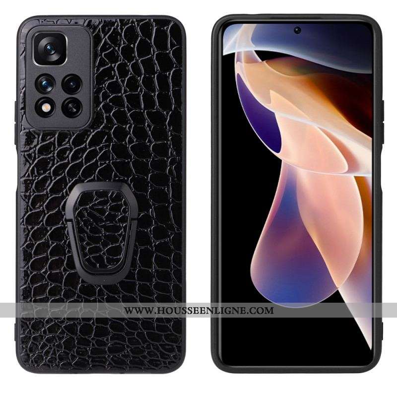 Coque Xiaomi Redmi Note 11 Pro Plus 5G Style Crocodile Anneau-Support