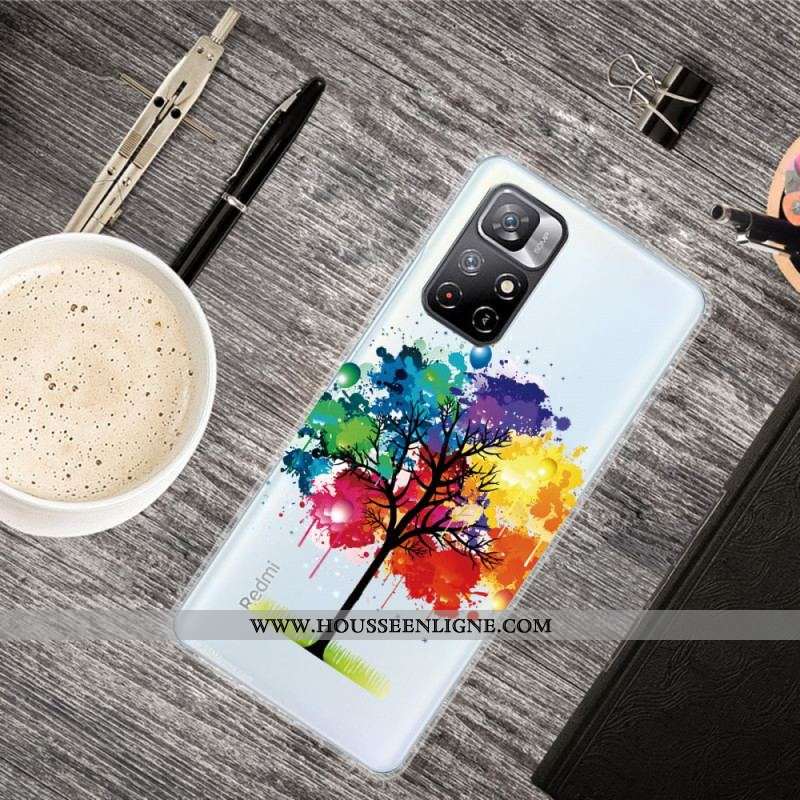 Coque Xiaomi Redmi Note 11 Pro Plus 5G Transparente Arbre Aquarelle