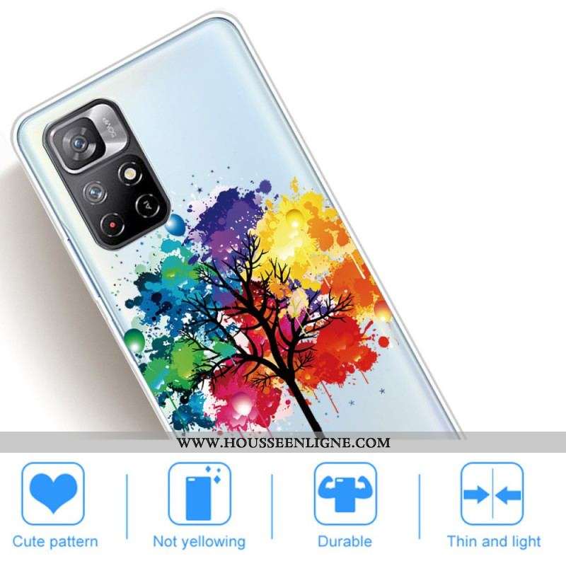 Coque Xiaomi Redmi Note 11 Pro Plus 5G Transparente Arbre Aquarelle