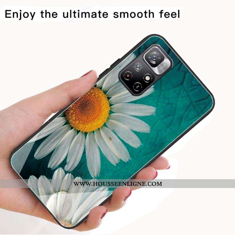 Coque Xiaomi Redmi Note 11 Pro Plus 5G Verre Trempé Marguerite