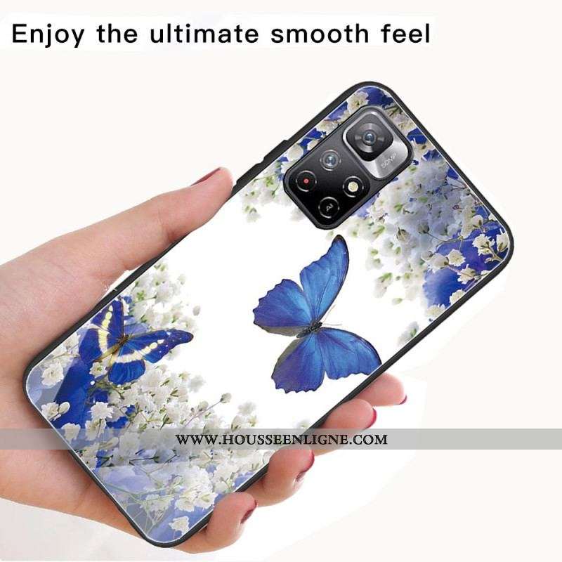 Coque Xiaomi Redmi Note 11 Pro Plus 5G Verre Trempé Papillons Design