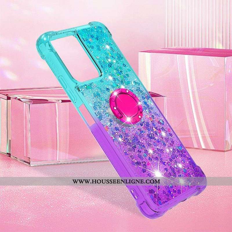 Coque Xiaomi Redmi Note 12/Poco X5 5G Paillettes Anneau-Support