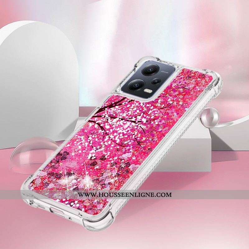 Coque Xiaomi Redmi Note 12/Poco X5 5G Paillettes Arbre