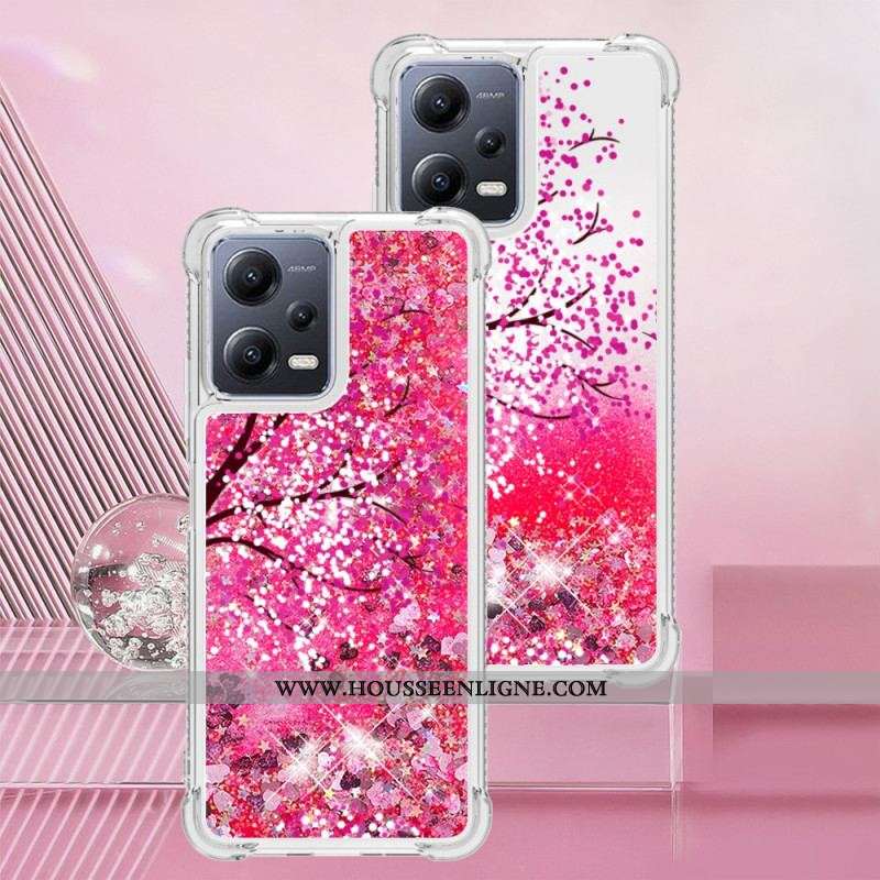 Coque Xiaomi Redmi Note 12/Poco X5 5G Paillettes Arbre