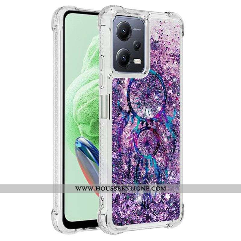 Coque Xiaomi Redmi Note 12/Poco X5 5G Paillettes Attrape Rêves