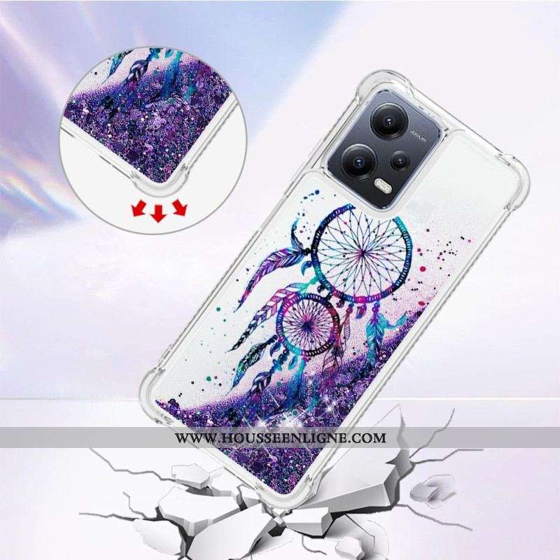 Coque Xiaomi Redmi Note 12/Poco X5 5G Paillettes Attrape Rêves