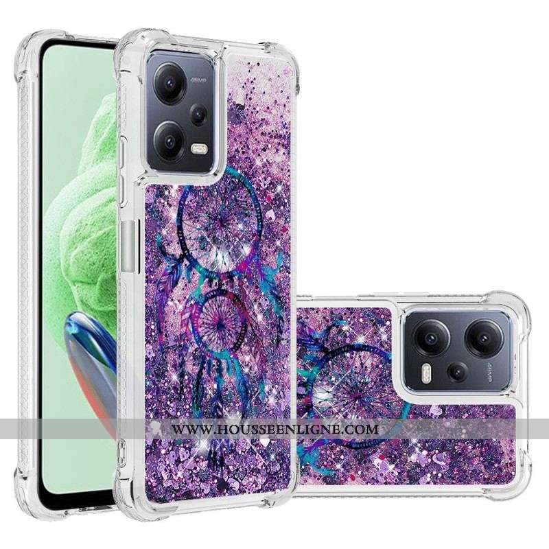 Coque Xiaomi Redmi Note 12/Poco X5 5G Paillettes Attrape Rêves