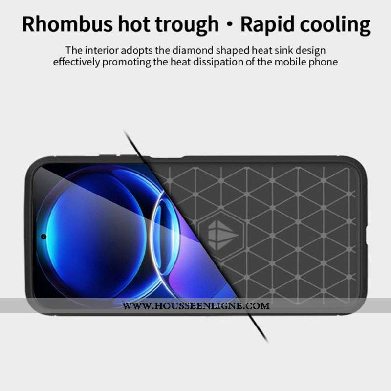 Coque Xiaomi Redmi Note 12 Pro/Poco X5 Pro 5G Fibre Carbone Brossée MOFI