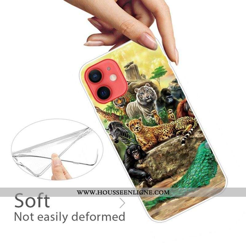 Coque iPhone 13 Mini Animaux Safari