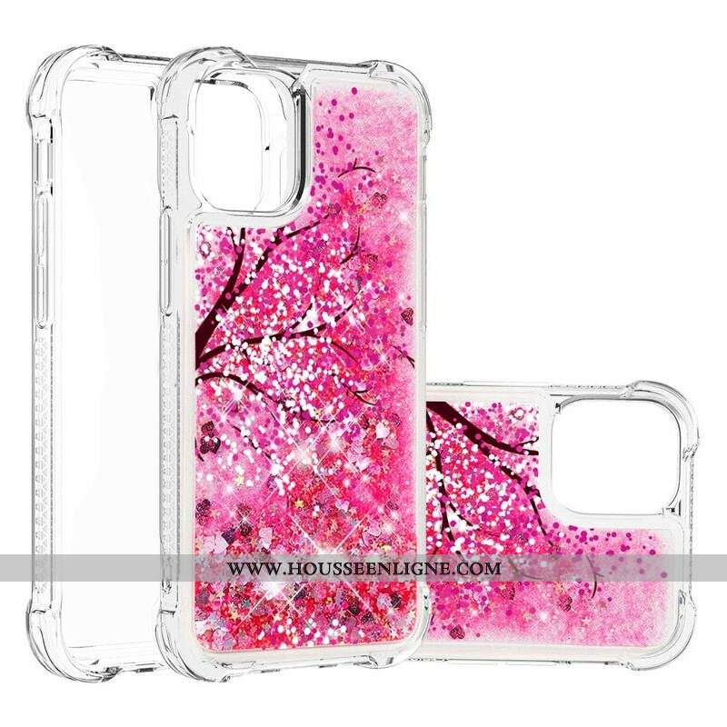 Coque iPhone 13 Mini Arbre Paillettes