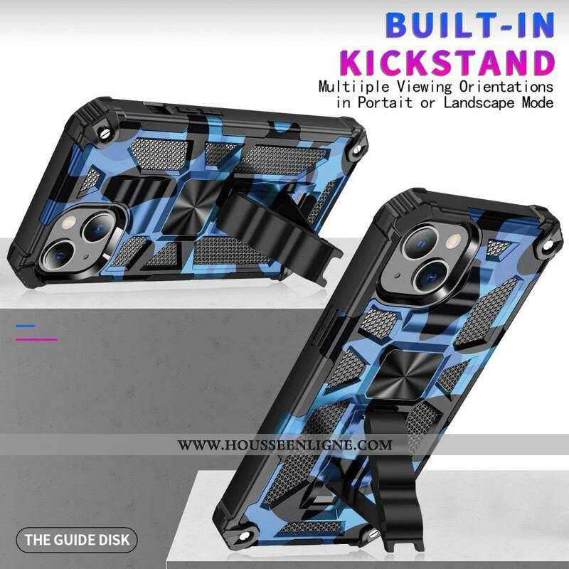 Coque iPhone 13 Mini Camouflage Support Amovible