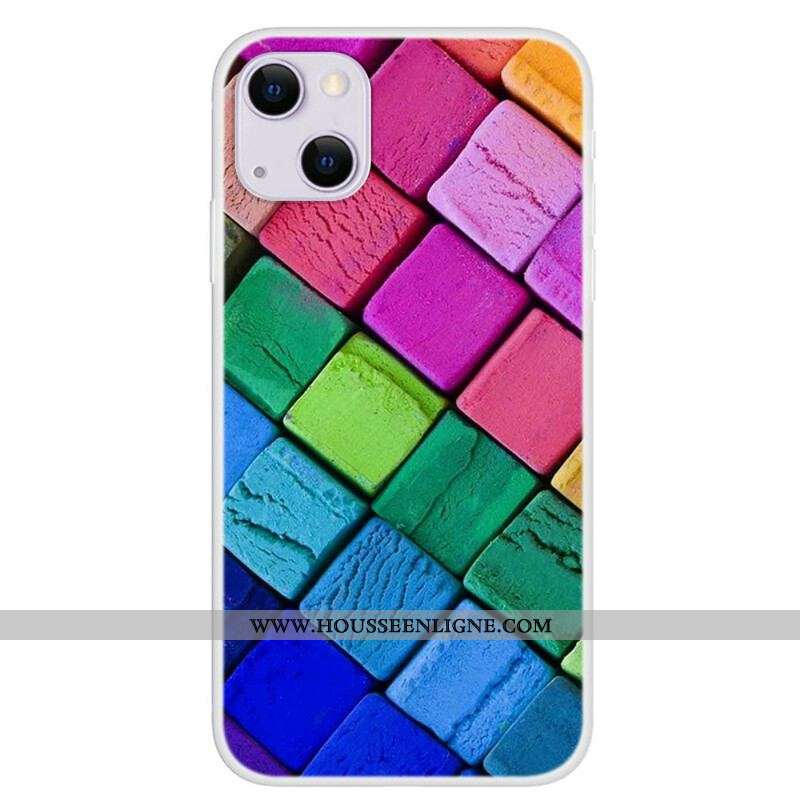 Coque iPhone 13 Mini Cubes Colorés